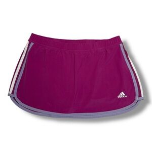 Adidas Women’s Three Stripe Athletic Skort Magenta Size Medium